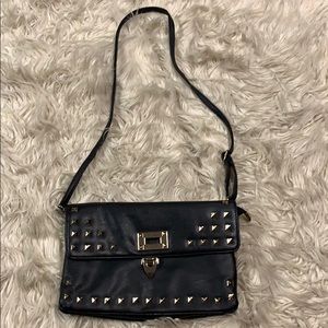 Black leather crossbody